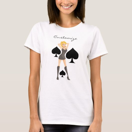 Black Spades Blonde Queen Thunder_Cove T-shirt (Voorkant)