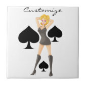 Black Spades Blonde Queen Thunder_Cove Tegeltje (Voorkant)