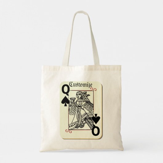 Black Spades Kaart Queen Thunder_Cove Tote Bag (Achterkant)