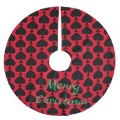 Black Spades Pattern Thunder_Cove Kerstboom Rok (Voorkant)