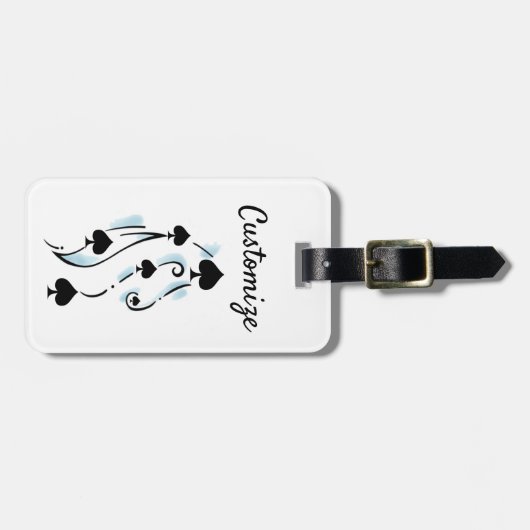 Black Spades Tattoo Style Thunder_Cove Bagagelabel (Voorkant horizontaal)