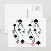 Black Spades Tattoo Style Thunder_Cove Briefkaart (Voorkant / Achterkant)