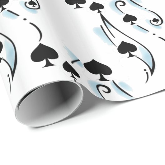 Black Spades Tattoo Style Thunder_Cove Cadeaupapier (Rol Hoek)