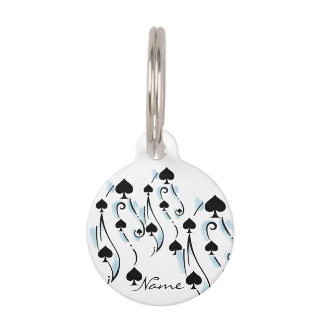 Black Spades Tattoo Style Thunder_Cove Huisdierpenning (Voorkant)