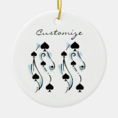 Black Spades Tattoo Style Thunder_Cove Keramisch Ornament (Voorkant)