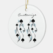 Black Spades Tattoo Style Thunder_Cove Keramisch Ornament (Links)