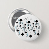 Black Spades Tattoo Style Thunder_Cove Ronde Button 5,7 Cm (Voorkant /achterkant)