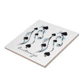 Black Spades Tattoo Style Thunder_Cove Tegeltje (Zijkant)