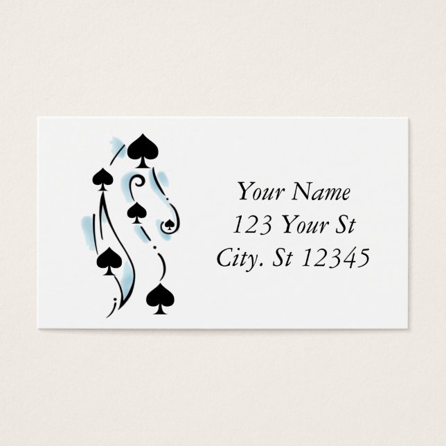 Black Spades Tattoo Style Thunder_Cove Visitekaartje (Voorkant)