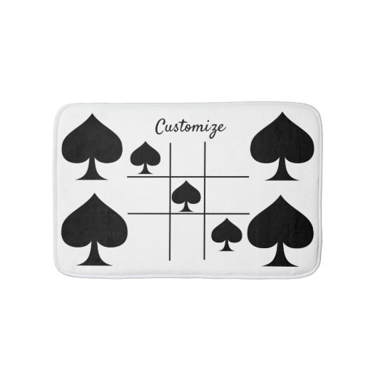 Black Spades Tic Tac Toe Thunder_Cove Badmat (Voorkant)