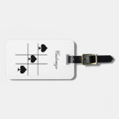 Black Spades Tic Tac Toe Thunder_Cove Bagagelabel (Voorkant horizontaal)