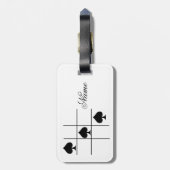 Black Spades Tic Tac Toe Thunder_Cove Bagagelabel (Achterkant verticaal)