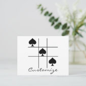 Black Spades Tic Tac Toe Thunder_Cove Briefkaart (Staand voorkant)