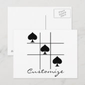 Black Spades Tic Tac Toe Thunder_Cove Briefkaart (Voorkant / Achterkant)