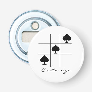 Black Spades Tic Tac Toe Thunder_Cove Button Flesopener