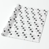 Black Spades Tic Tac Toe Thunder_Cove Cadeaupapier (Uitgerold)
