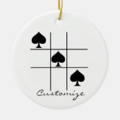 Black Spades Tic Tac Toe Thunder_Cove Keramisch Ornament (Voorkant)