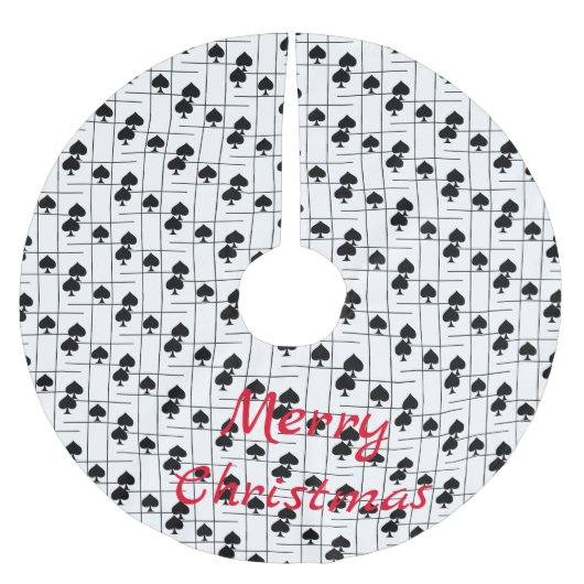 Black Spades Tic Tac Toe Thunder_Cove Kerstboom Rok (Voorkant)