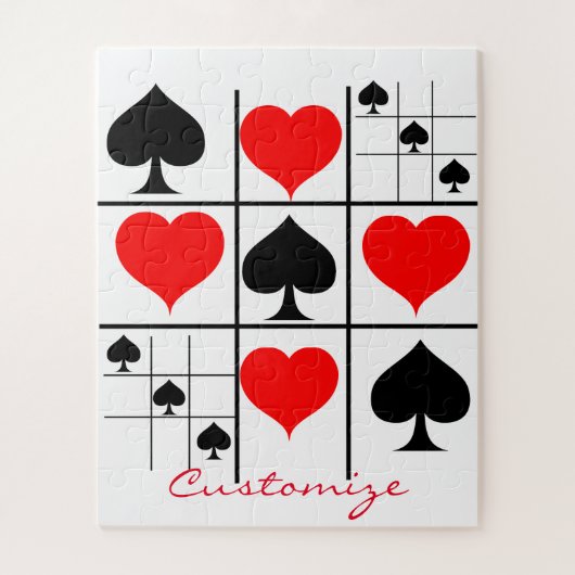 Black Spades Tic Tac Toe Thunder_Cove Legpuzzel (Verticaal)