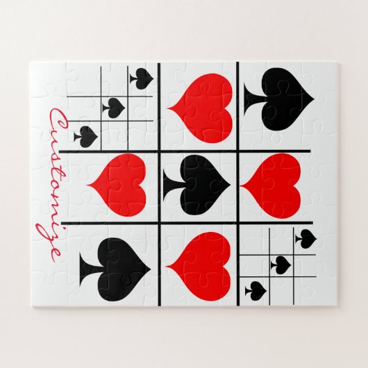 Black Spades Tic Tac Toe Thunder_Cove Legpuzzel (Horizontaal)