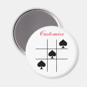 Black Spades Tic Tac Toe Thunder_Cove Magneet (Voorkant / Achterkant)