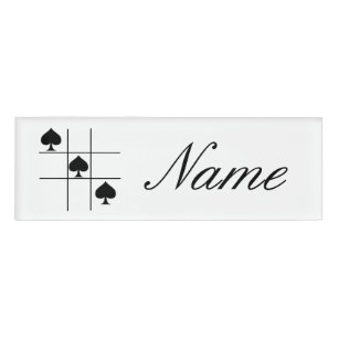 Black Spades Tic Tac Toe Thunder_Cove Naambadge