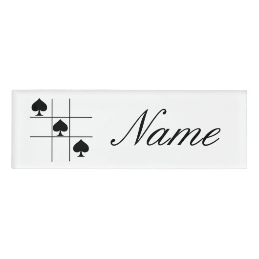 Black Spades Tic Tac Toe Thunder_Cove Naambadge (Voorkant)
