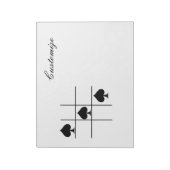 Black Spades Tic Tac Toe Thunder_Cove Notitieblok (Linkerzijde)
