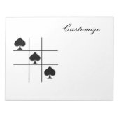 Black Spades Tic Tac Toe Thunder_Cove Notitieblok (Voorkant)