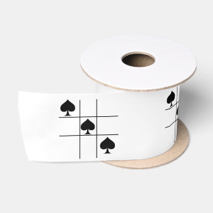 Black Spades Tic Tac Toe Thunder_Cove Satijnen Lint