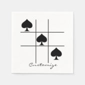 Black Spades Tic Tac Toe Thunder_Cove Servet (Voorkant)