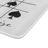 Black Spades Tic Tac Toe Thunder_Cove Snijplank (Hoek)