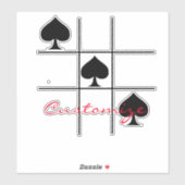 Black Spades Tic Tac Toe Thunder_Cove Sticker (Vel)