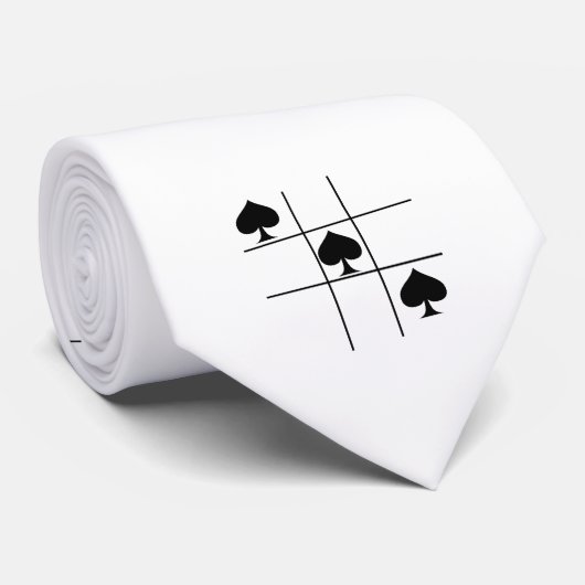 Black Spades Tic Tac Toe Thunder_Cove Stropdas (Opgerold)