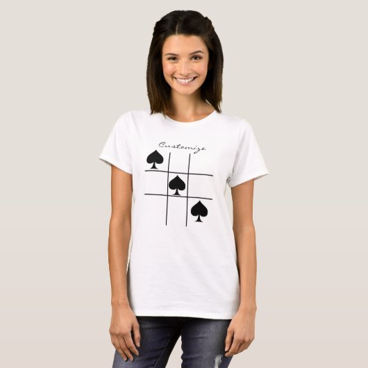 Black Spades Tic Tac Toe Thunder_Cove T-shirt (Voorkant volledig)