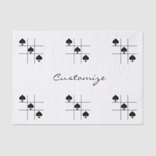 Black Spades Tic Tac Toe Thunder_Cove Tissuepapier