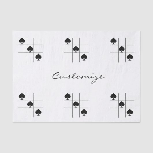 Black Spades Tic Tac Toe Thunder_Cove Tissuepapier (Voorkant)