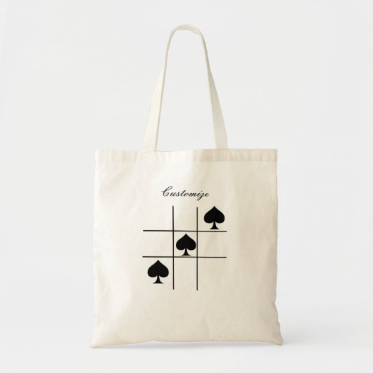 Black Spades Tic Tac Toe Thunder_Cove Tote Bag (Voorkant)