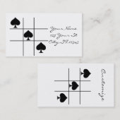 Black Spades Tic Tac Toe Thunder_Cove Visitekaartje (Voorkant / Achterkant)