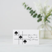 Black Spades Tic Tac Toe Thunder_Cove Visitekaartje (Staand voorkant)