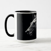 Black Spanish Horse's Twilight keramische Mok (Links)