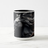 Black Spanish Horse's Twilight keramische Mok (Midden)
