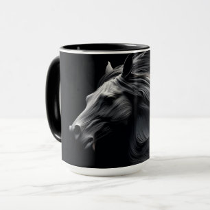 Black Spanish Horse's Twilight keramische Mok