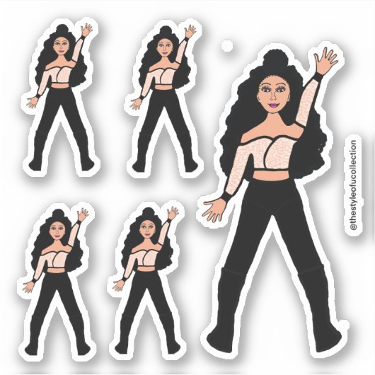 Black Spark Dancer Stickers #2 (Voorkant)