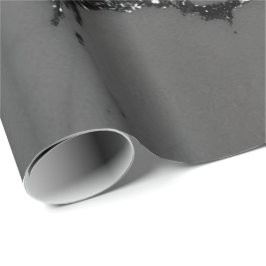 Black Spark Graphite Glitter Marble Stone Lux Gray Cadeaupapier