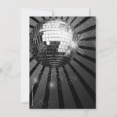 Black Sparkle Disco Ball 50ste verjaardagsfeestje Kaart (Achterkant)