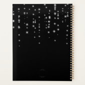 Black Sparkle Modern Glam Monogram Planner (Achterkant)