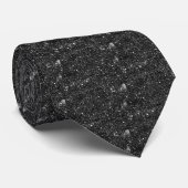 Black Sparkle Stars Night Sky Stropdas (Opgerold)