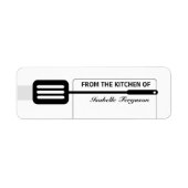 Black Spatula Kitchen Etiket (Voorkant)