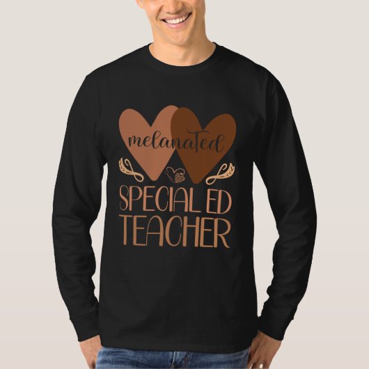 Black Special Ed Teacher Black History Women Afric T-shirt (Voorkant)